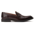 Base London Kennedy Leather Men's Dark Brown Slip-On Shoes