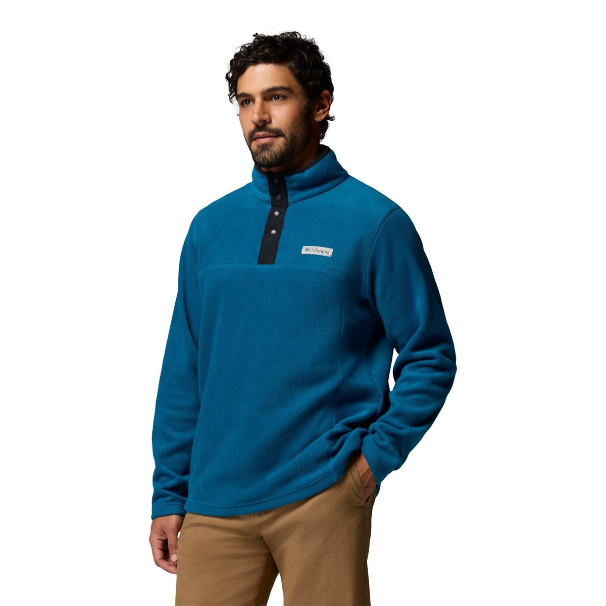 Columbia Steens Mountain Half Snap II Polyester Men's Blue Fleece Pullover