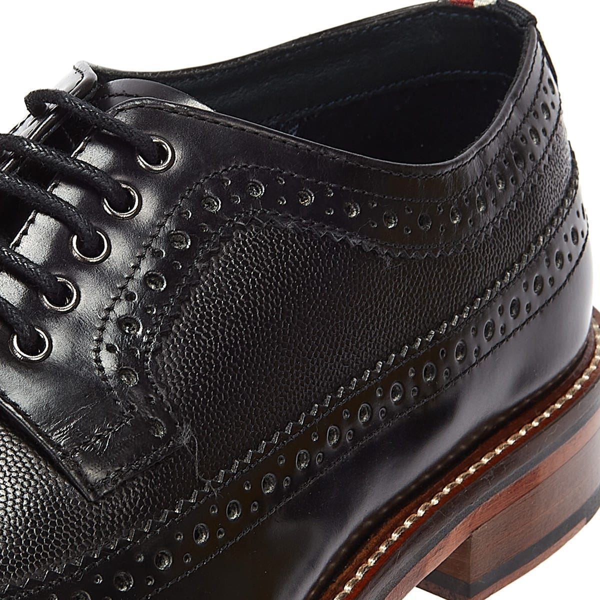 Ben Sherman Archie Brogue Leather Men's Black Lace-Up Shoes