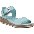 Hush Puppies Ellie Leather Women's Aqua Sandals