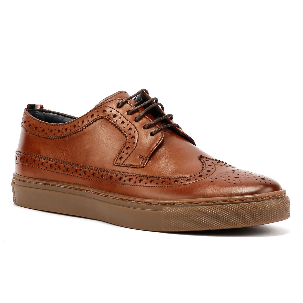 Ben Sherman Preston Leather Men's Reddish Brown Lace-Up Shoes