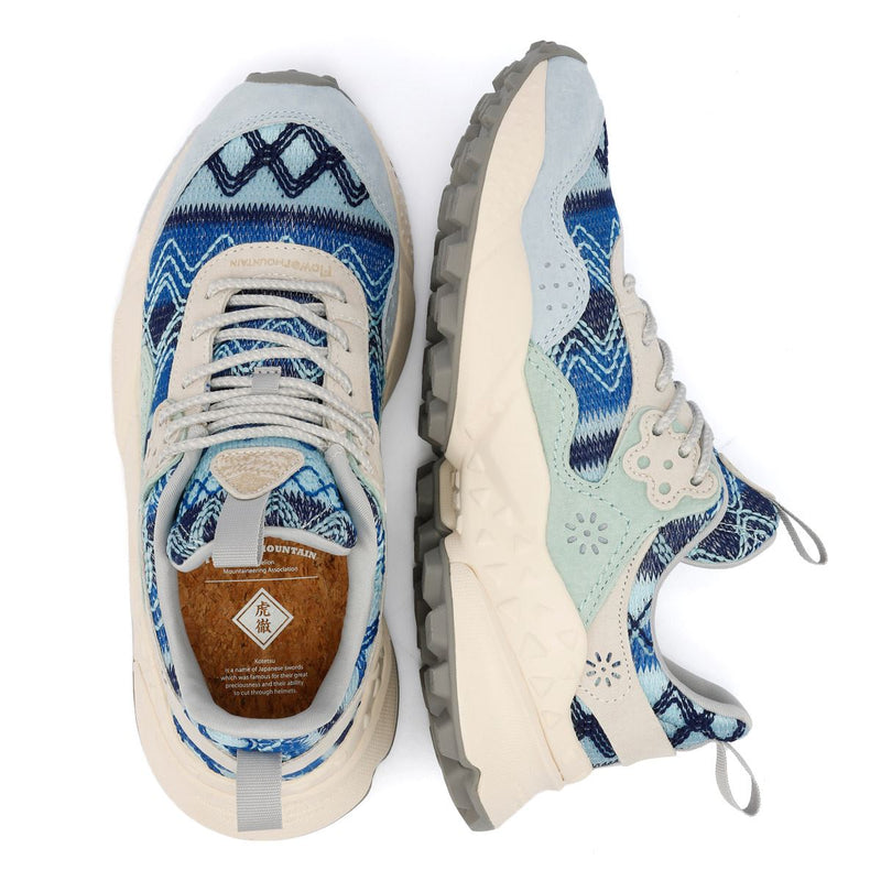 Flower Mountain Kotetsu Knit Women's Blue Aztec Trainers