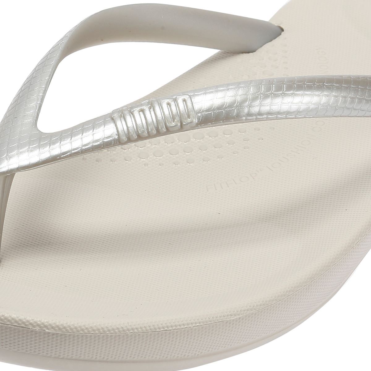 FitFlop Iqushion Ergonomic Women's Silver Flip Flops