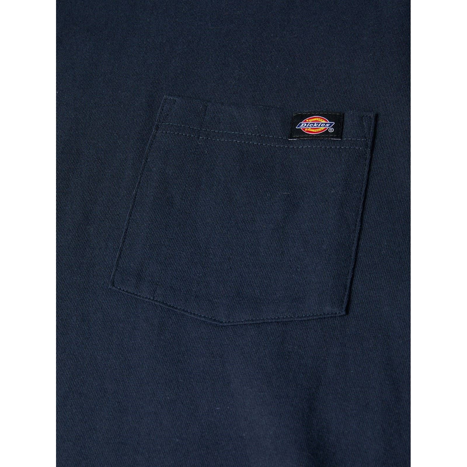 Dickies Pocket Long Sleeve Cotton Men's Blue T-Shirt