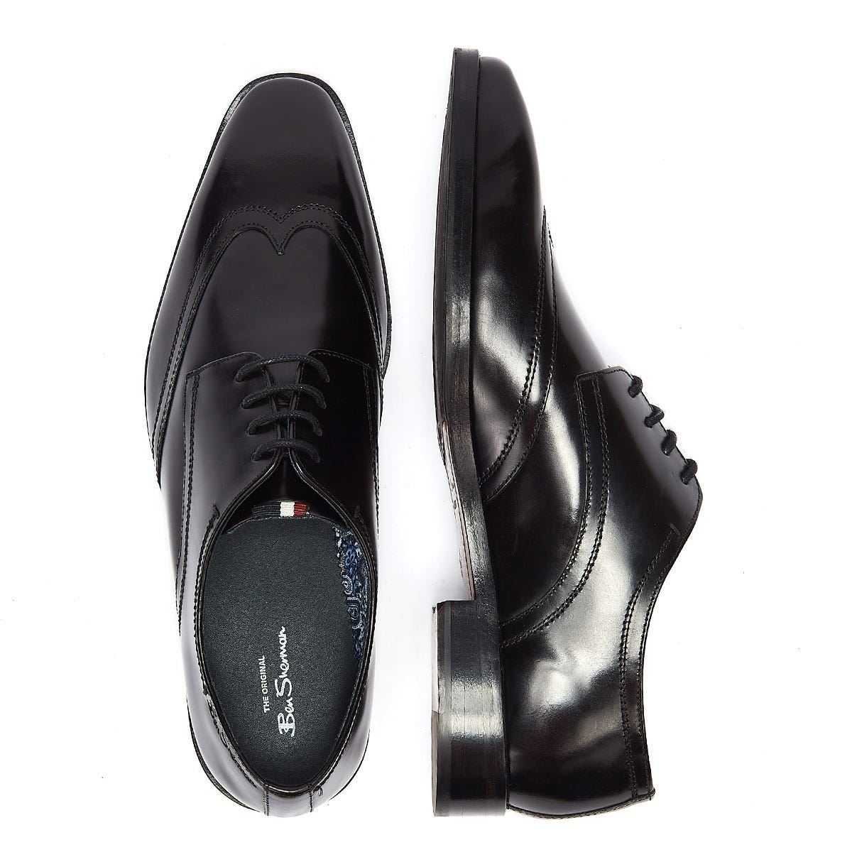 Ben Sherman Kingston Derby Mens Black Shoes