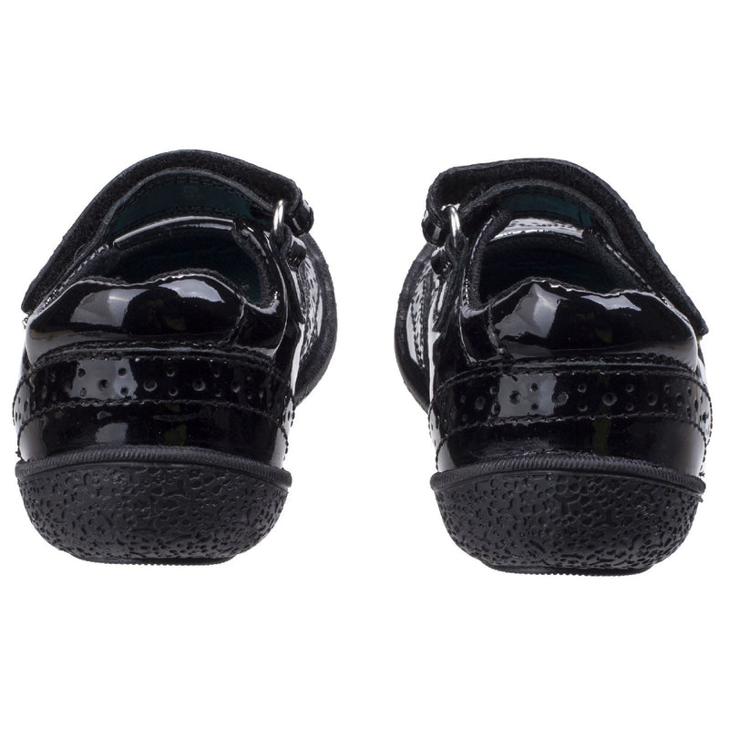 Hush Puppies Rina Junior Girls Black Patent Leather Shoes
