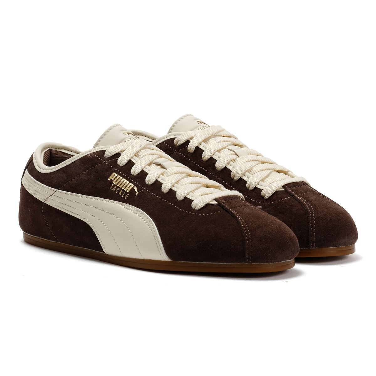 Puma Tackle Suede Chocolate/Alpine Snow Trainers