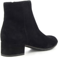 Dune Pippie Leather Women's Black Heeled Ankle Boots