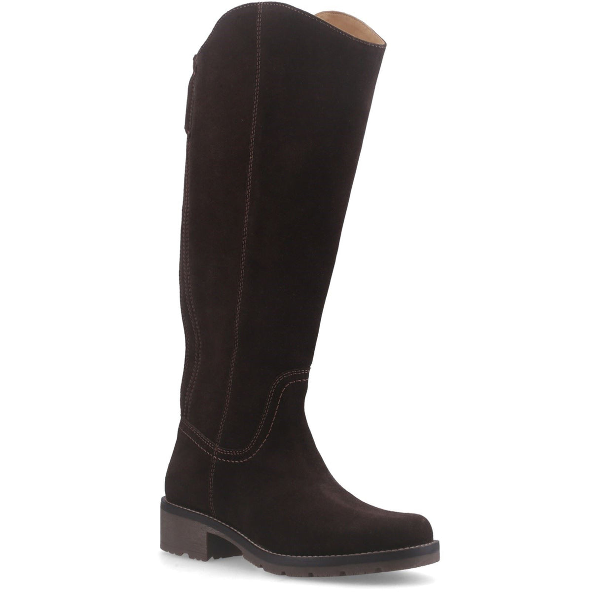 Hunter Katrine Tall WP Suede Women's Chocolate Brown Heeled Knee High Boots