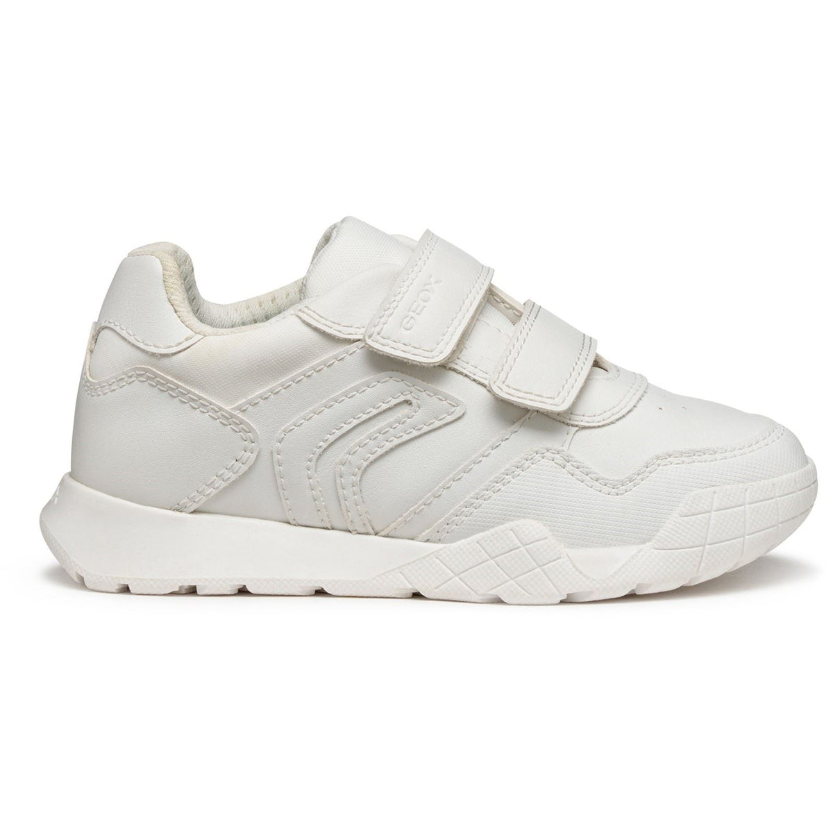 Geox J Rann-E Unisex White Trainers