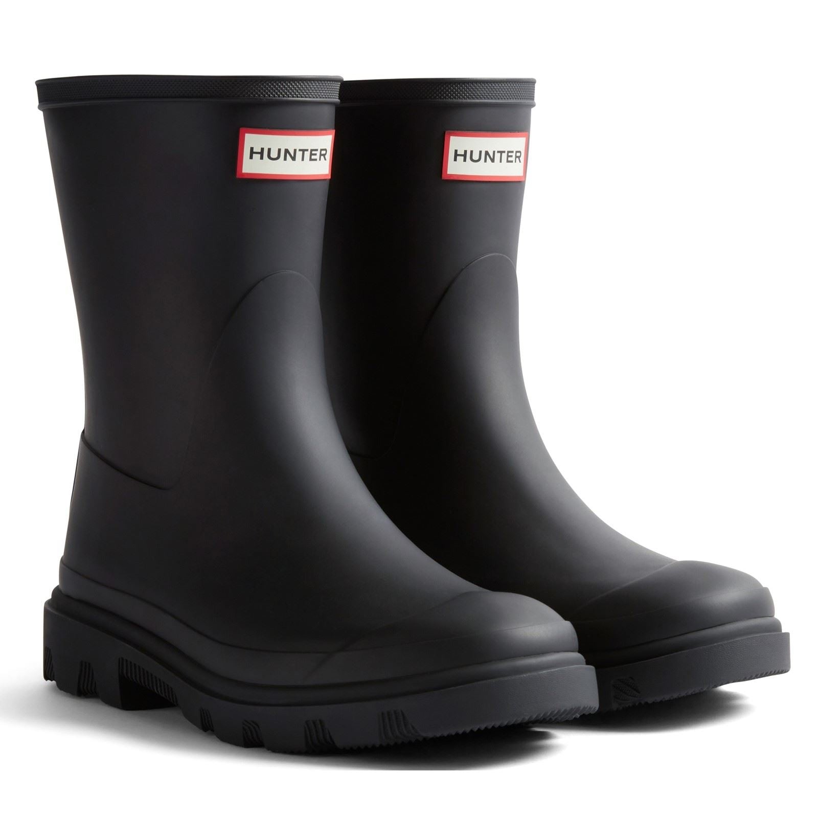 Hunter Downpour Short Boot Rubber Men's Black Wellington Boots