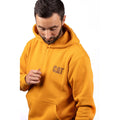Caterpillar Trademark Banner Cotton Men's Yellow Hooded Sweatshirt
