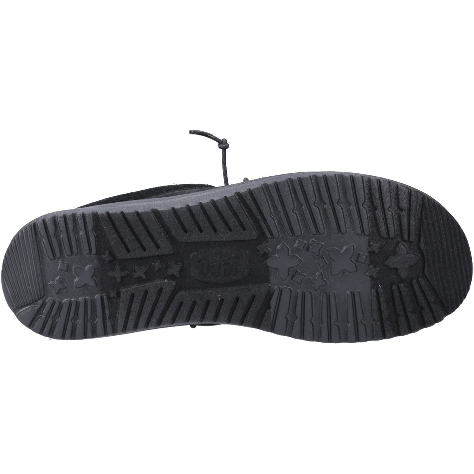 HEYDUDE Wally Suede Suede Men's Black Shoes