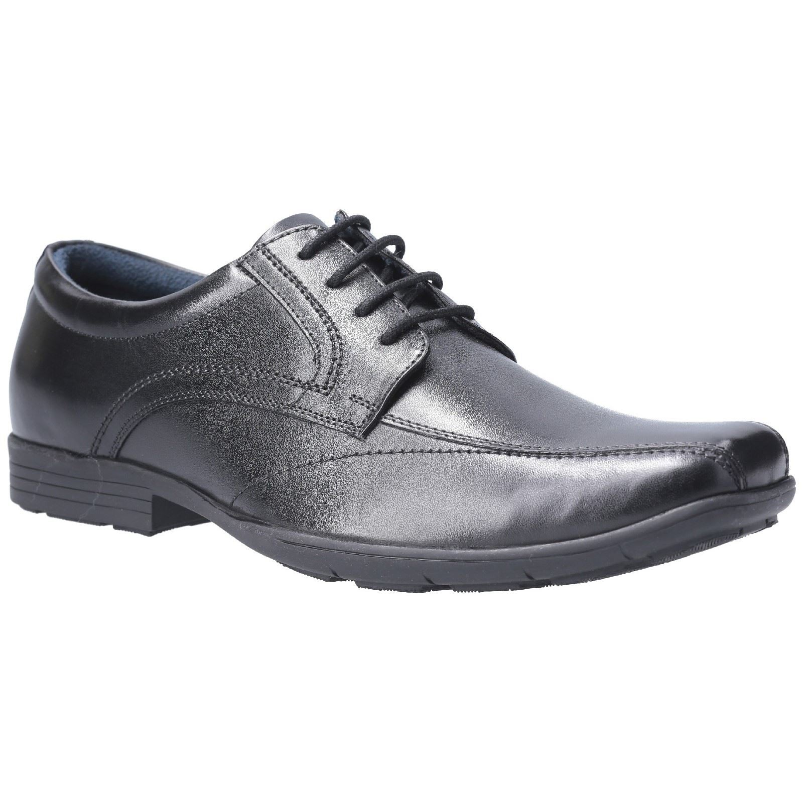 Pod Angus Leather Youth Boy's Black Shoes