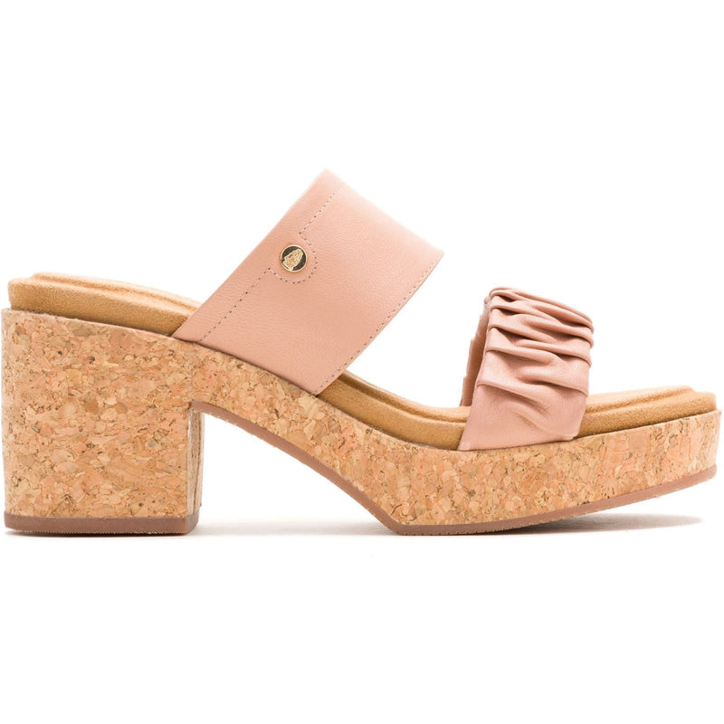 Hush Puppies Poppy Leather Women's Cafe Creme Sandals