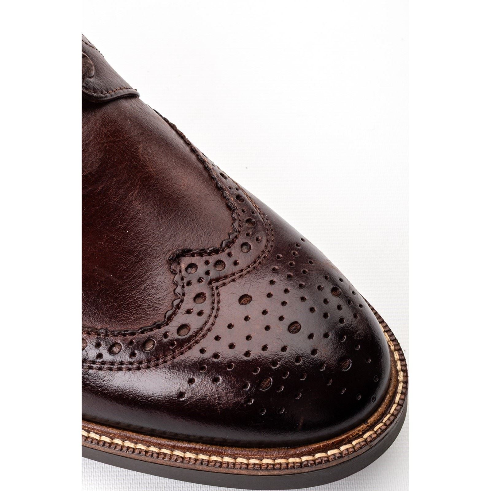 Base London Bristol Leather Men's Burnt Brown Brogues Shoes