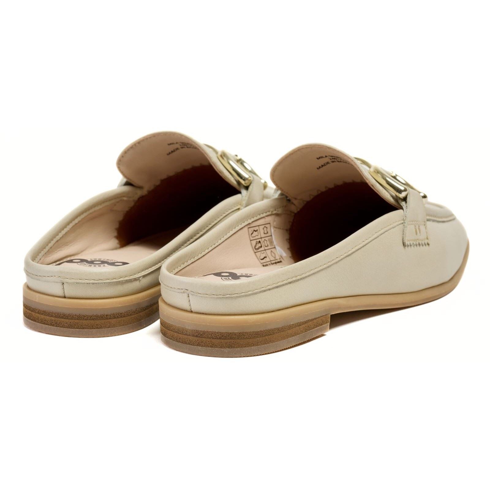 Pod Mila Leather Women's Taupe Mules