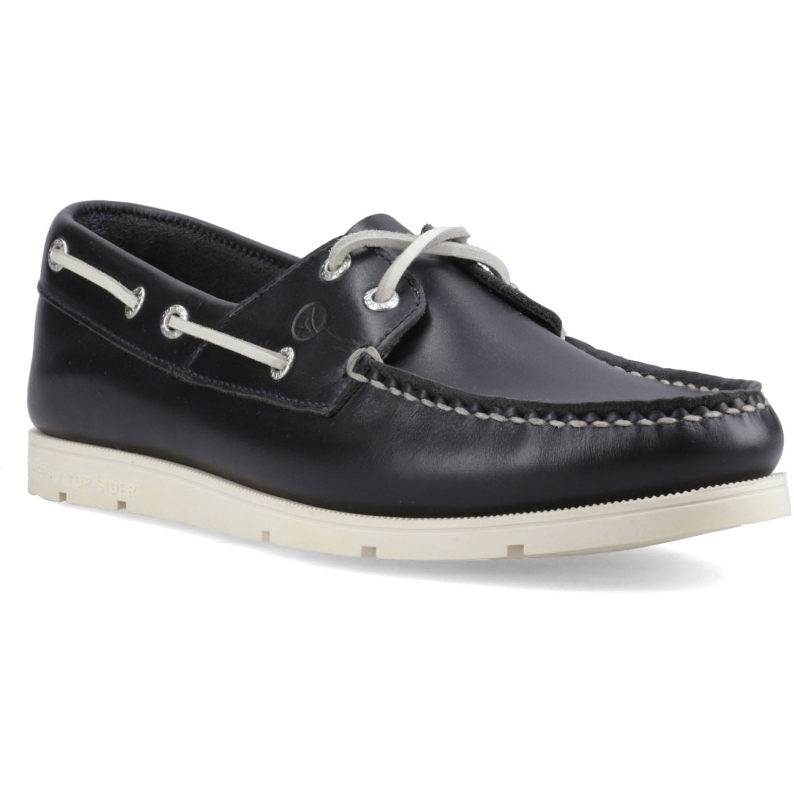 Sperry Oakland 2 Eye Boat Leather Men's Navy Boat Shoes