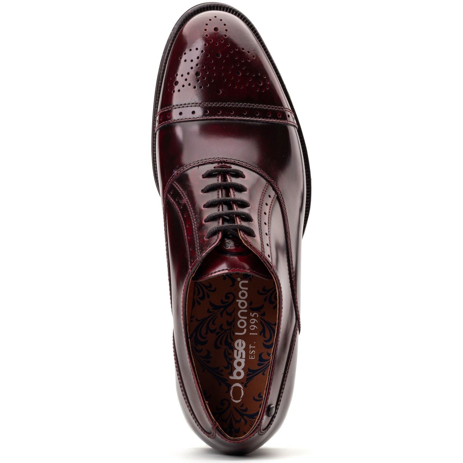 Base London Franklin Leather Men's Bordo Oxford Shoes