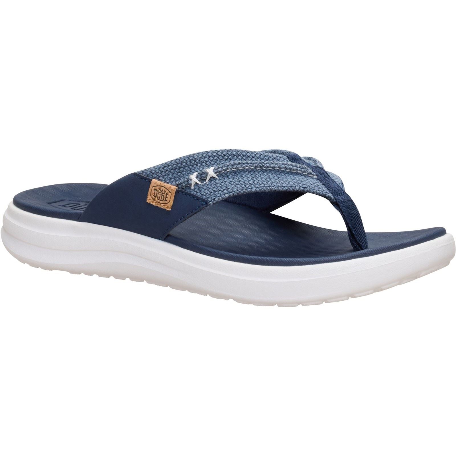 HEYDUDE Finn Flip Polyester Men's Navy Sandals