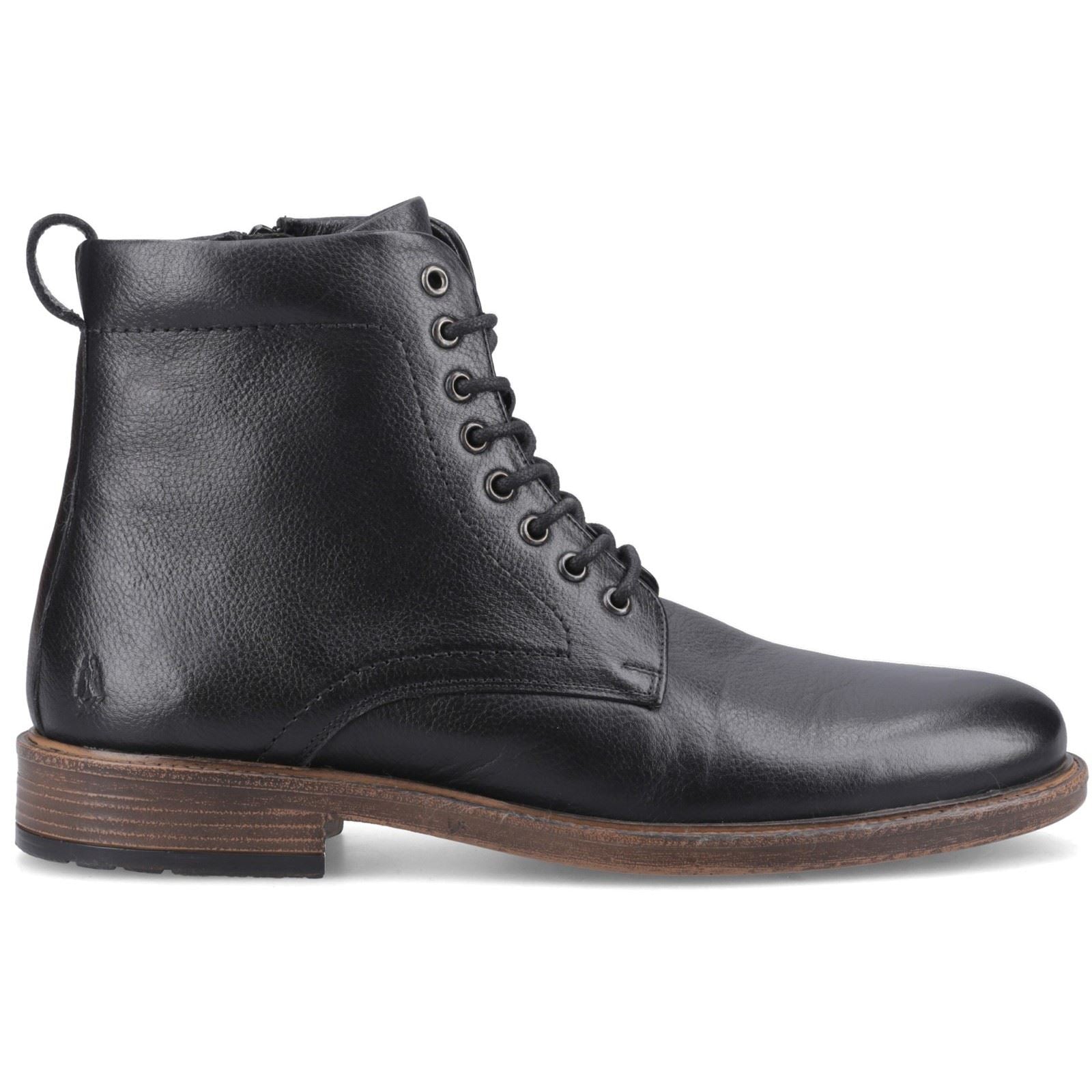 Hush Puppies Irwin Leather Men's BLACK Ankle Boots