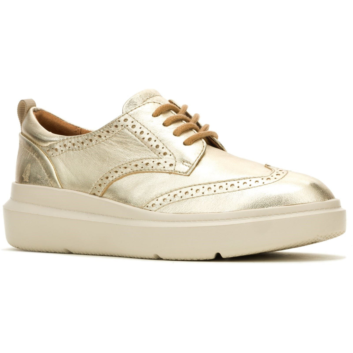 Hush Puppies Joy Leather Women's Champagne Brogues Shoes