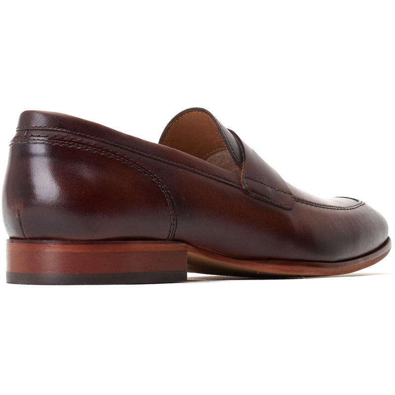 Base London Bruno Leather Men's Burnt Brown Loafers