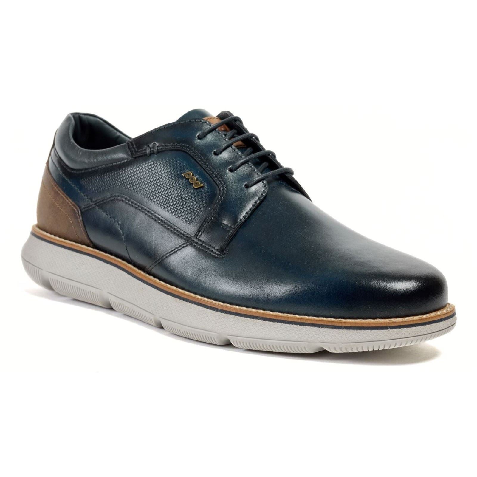 Pod Finch Leather Men's Navy Lace-Up Shoes