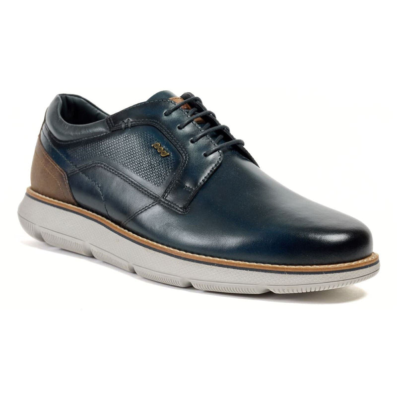 Pod Finch Leather Men's Navy Lace-Up Shoes