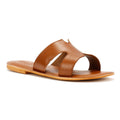 Tower London Cut Out Leather Women's Tan Mules