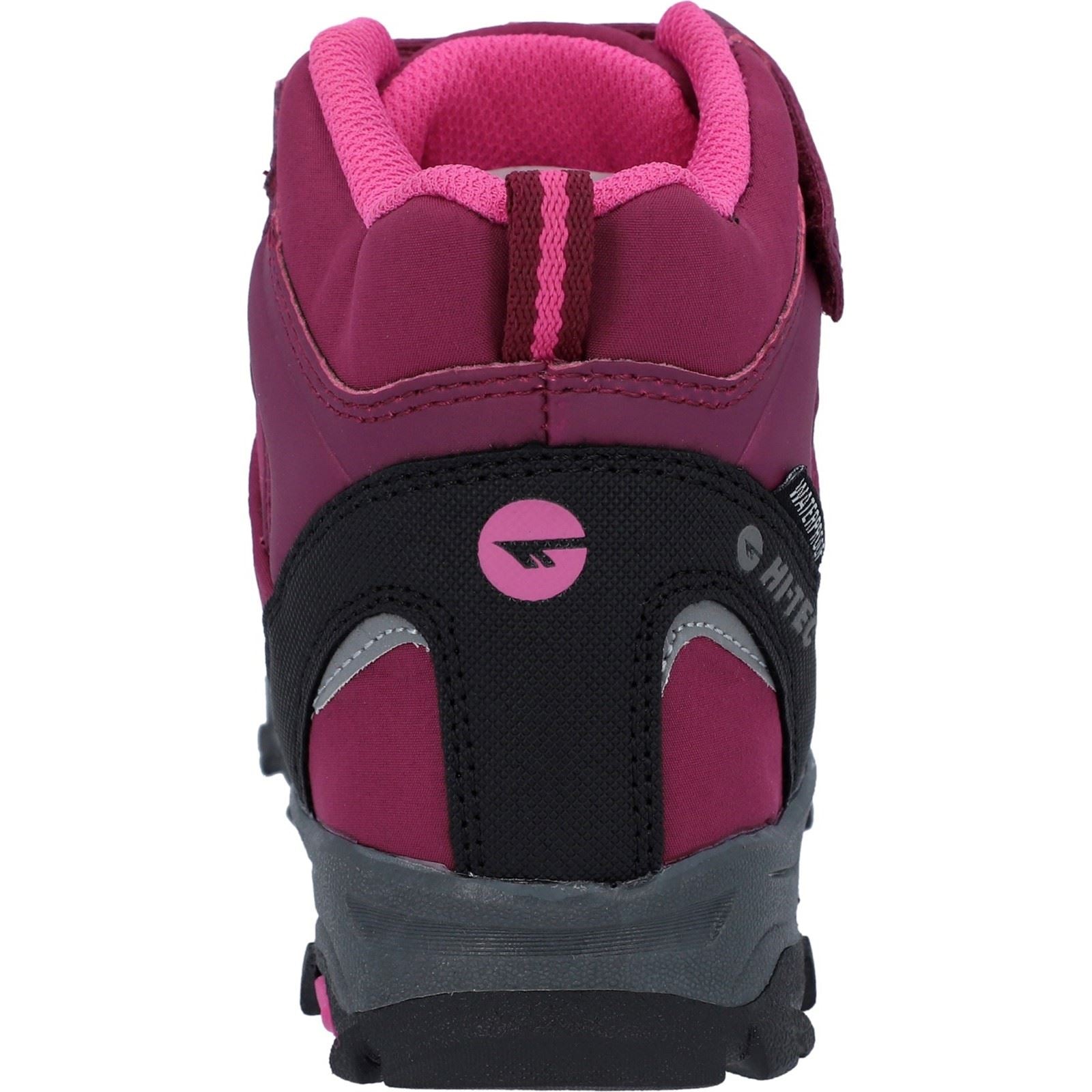 Hi-Tec Blackout Mid Synthetic Soft Shell Junior Dark Rose/Fuchsia Hiking Boots