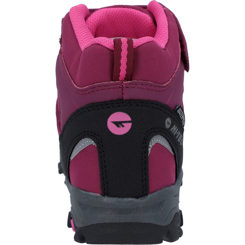 Hi-Tec Blackout Mid Synthetic Soft Shell Junior Dark Rose/Fuchsia Hiking Boots