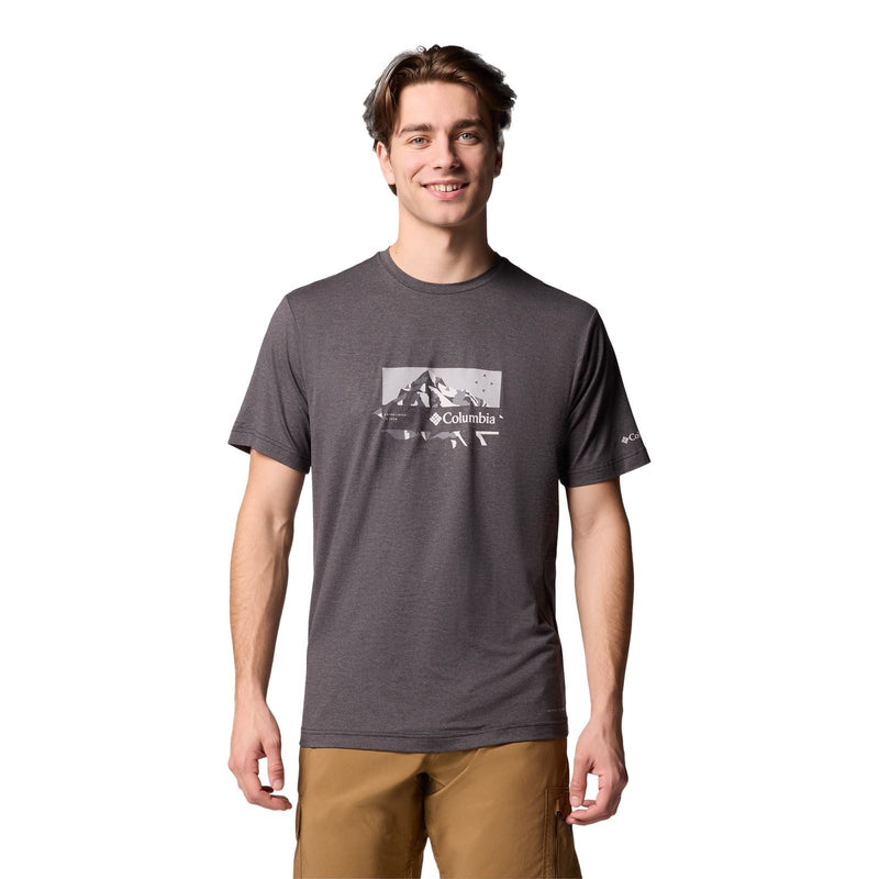 Columbia Kwick Hike Graphic SS Tee Polyester Men's Black Short Sleeve T-Shirts