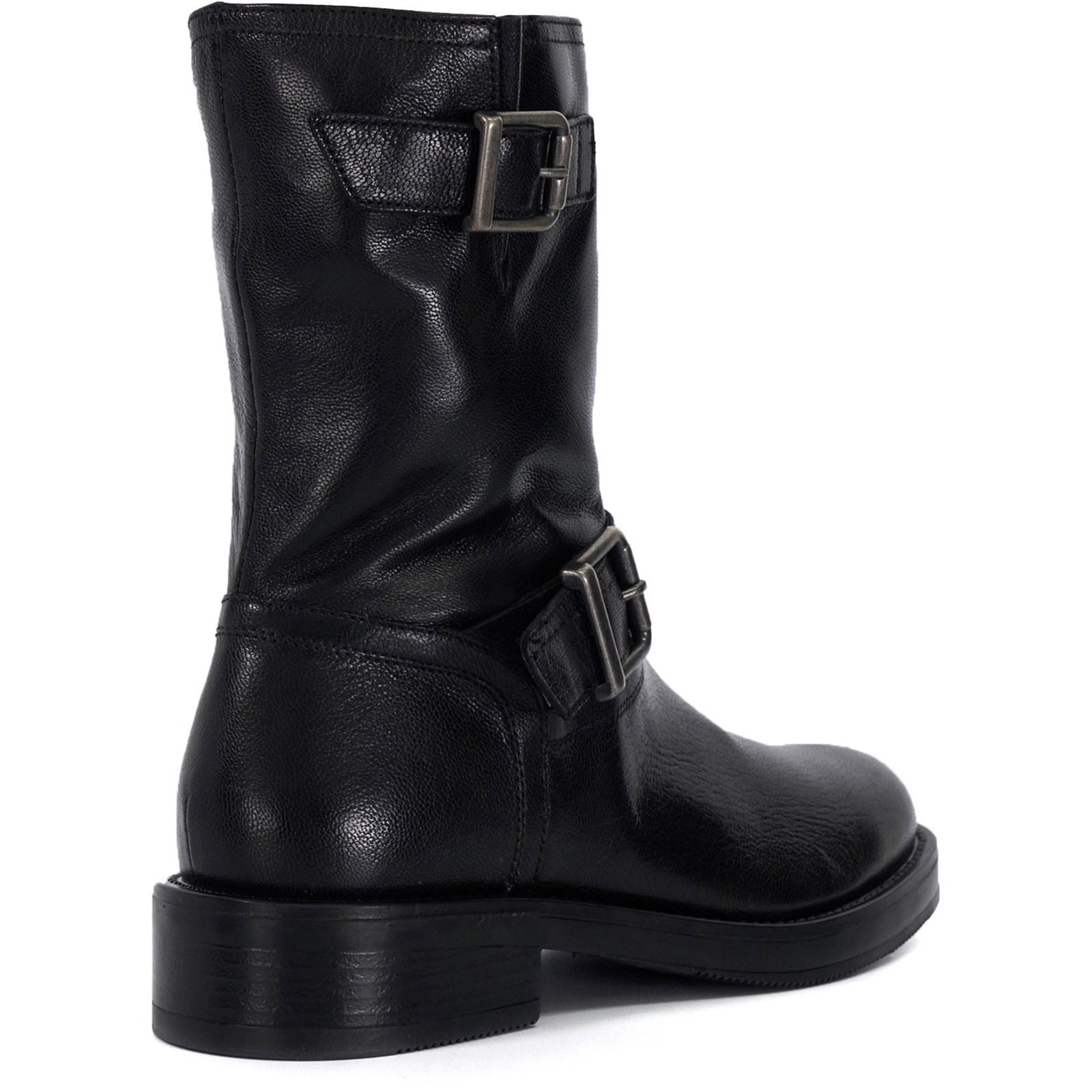 Dune Pixen Leather Women's Black Boots