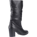 Hush Puppies Cosima Leather Women's Black Leather Heeled Knee High Boots