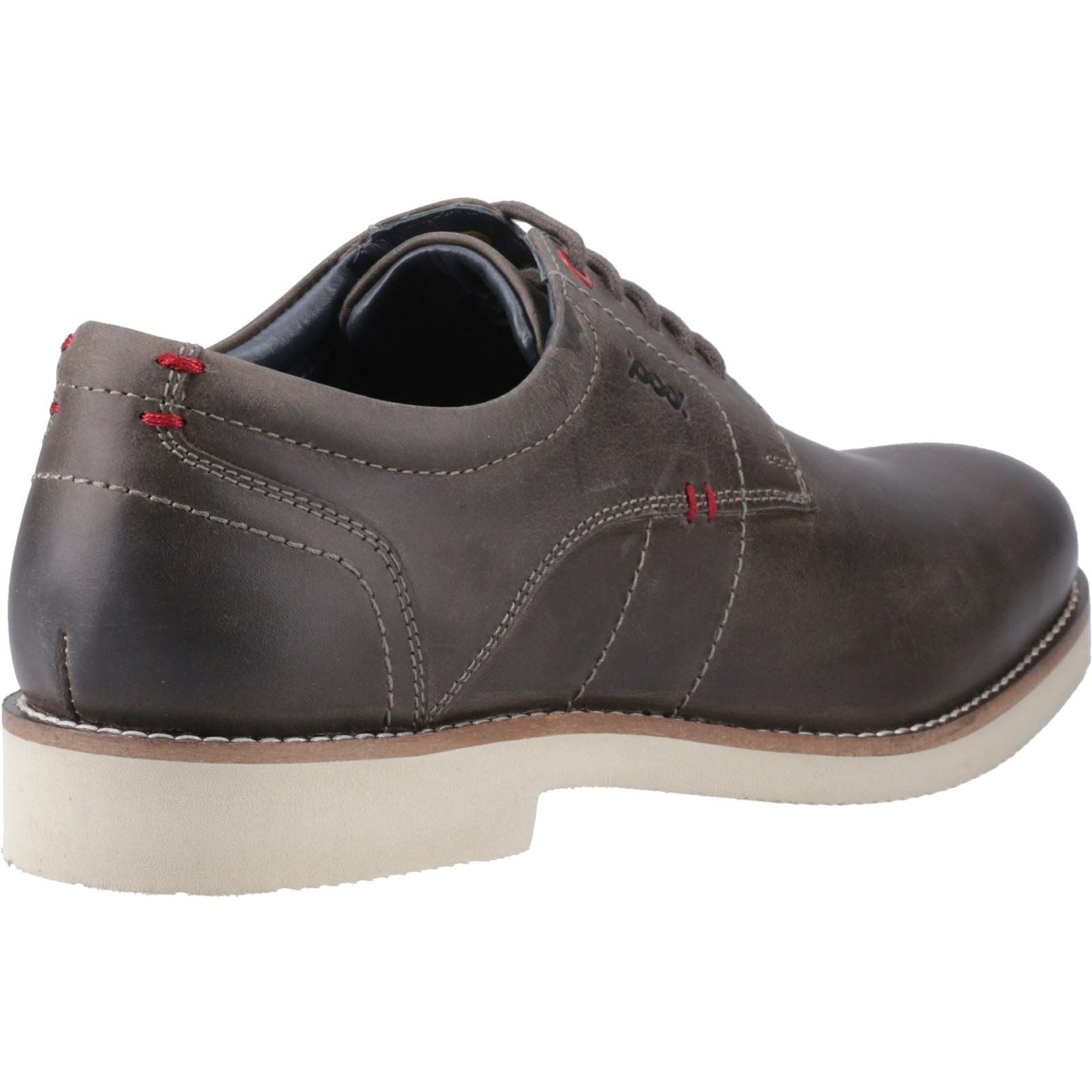 Pod Hampton Leather Men's Grey Lace-Up Shoes