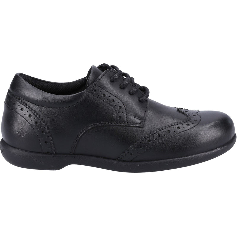 Hush Puppies Bridget Leather Junior Black Brogues