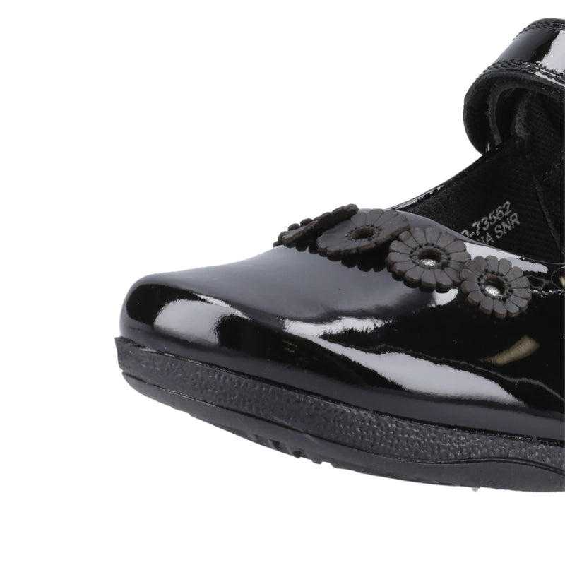 Hush Puppies Christina Patent Leather Youth Girl's Black Shoes