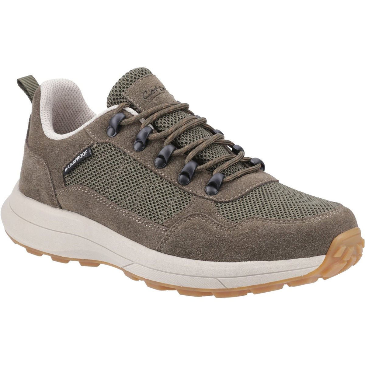 Cotswold Elmfield Suede Mesh Men's Khaki Trainers
