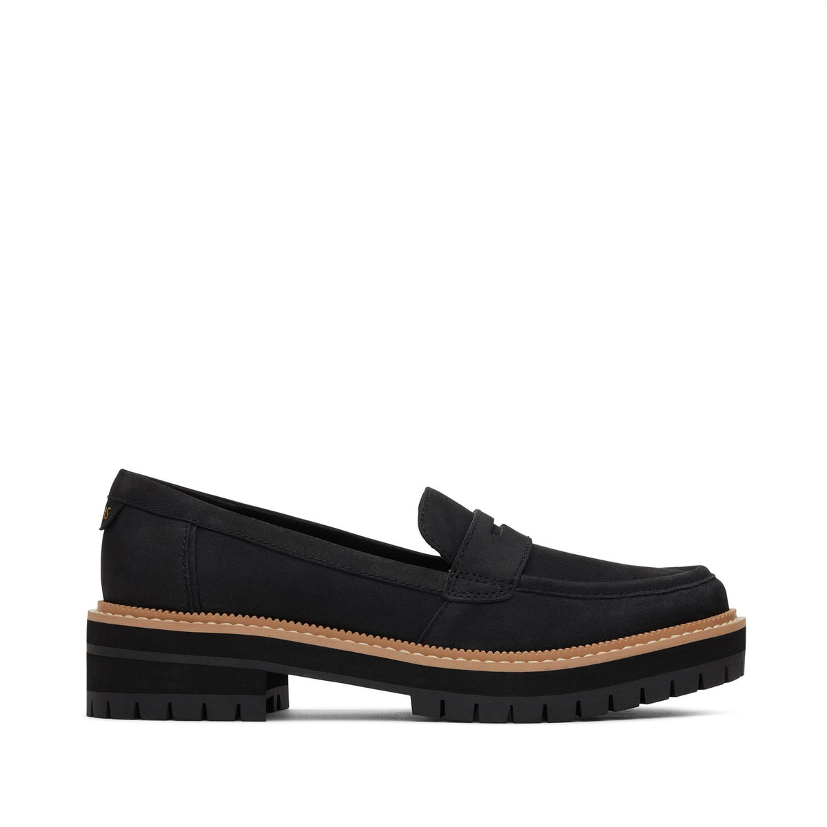 TOMS Cara Leather Women's Black Loafers