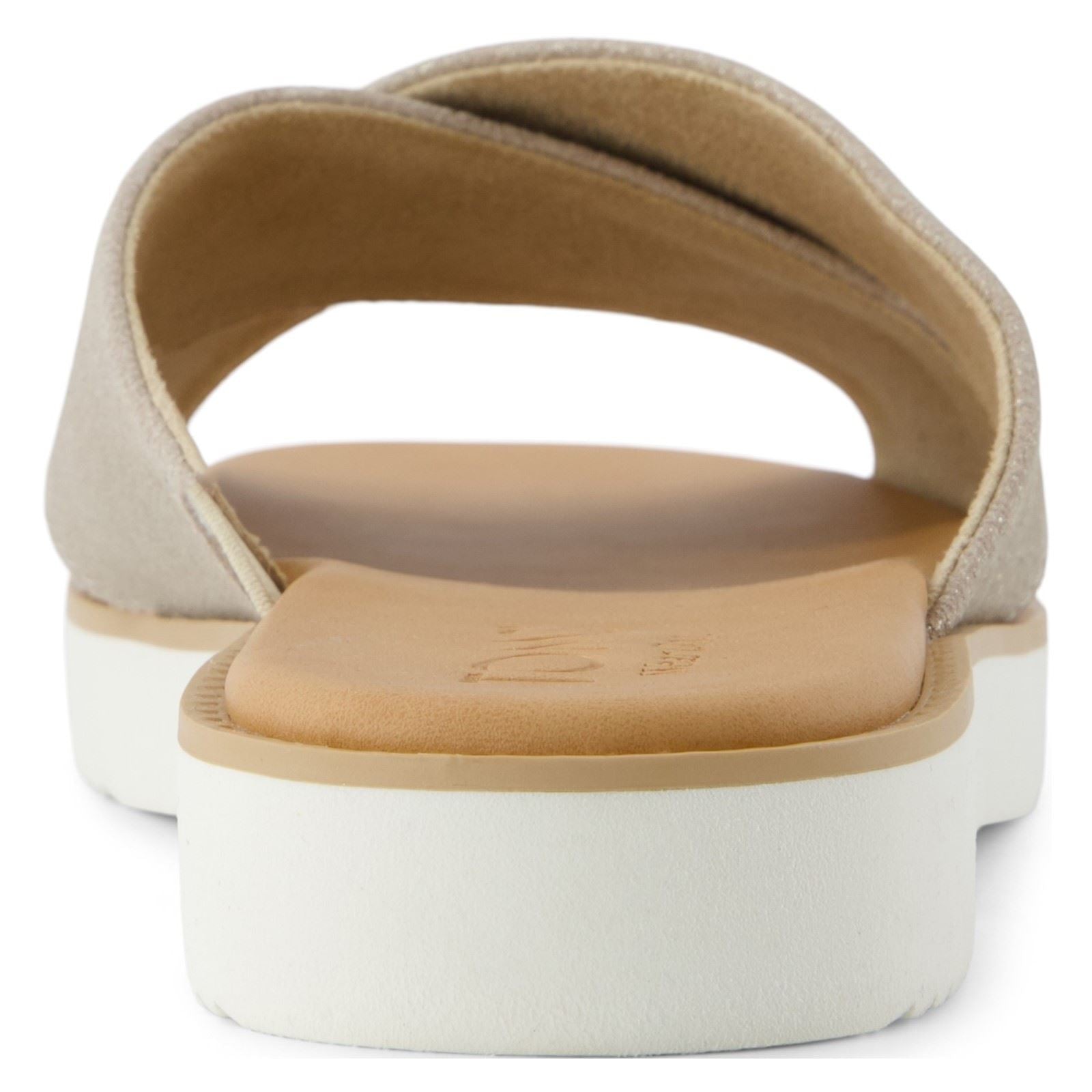 TOMS Mae Crossover Leather Women's Champagne Sandals