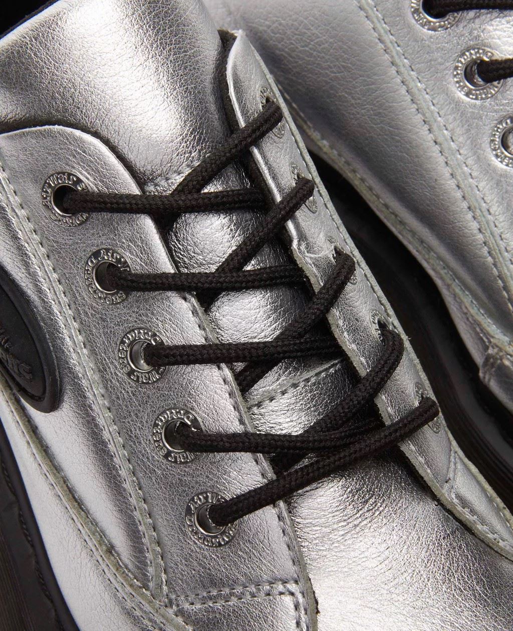 Dr. Martens Buzz 5I Tumbled Leather Women's Metallic Silver Shoes
