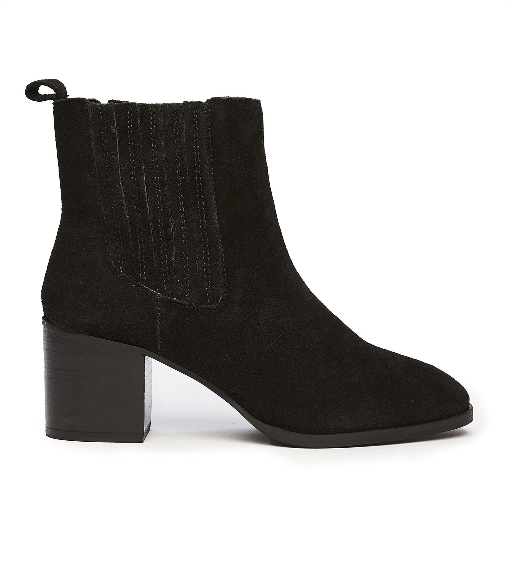 Osprey London The Naples Suede Women's Black Boots