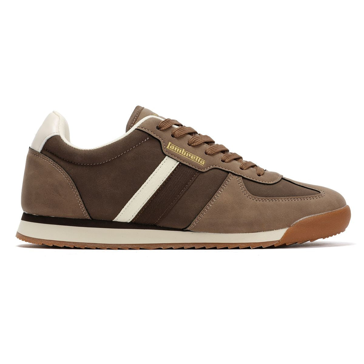 Lambretta Diego Men's Choc/Cream Trainers