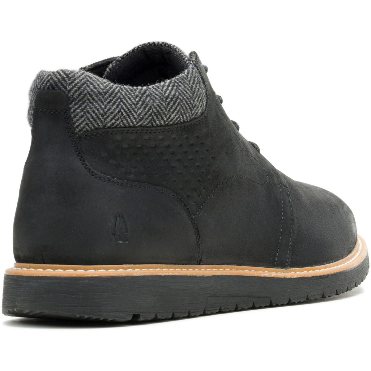 Hush Puppies Jenson Leather Men's Black Ankle Boots