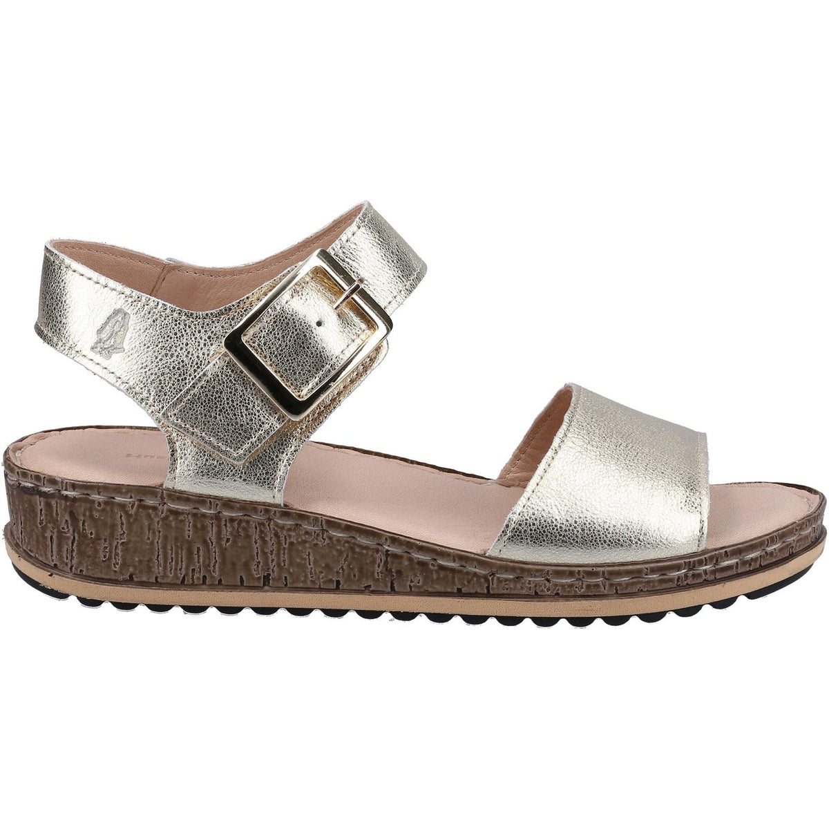 Hush Puppies Ellie Leather Women's Gold Sandals