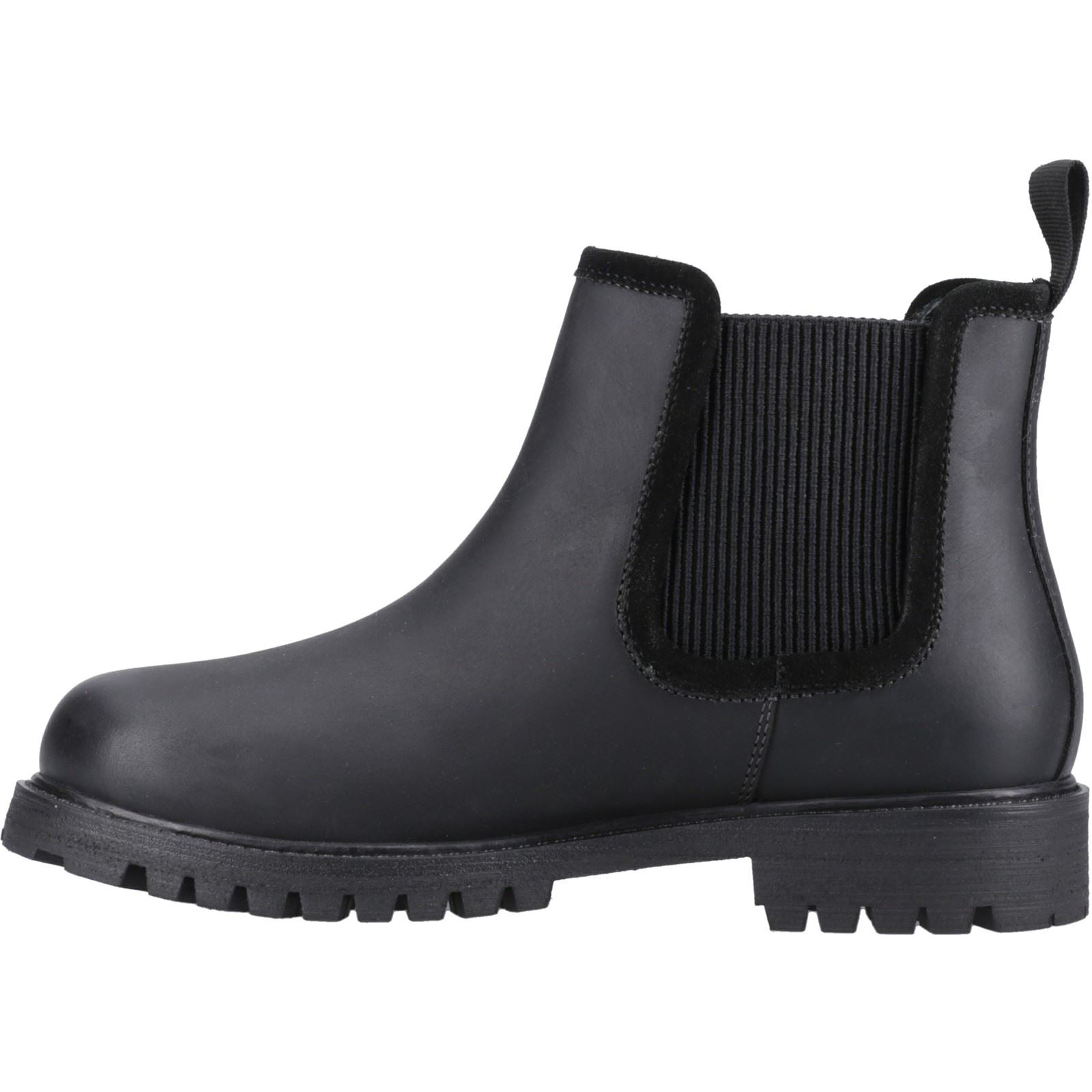 Hunter Canna Dealer Boot Leather Women's Black Flat Chelsea Boots