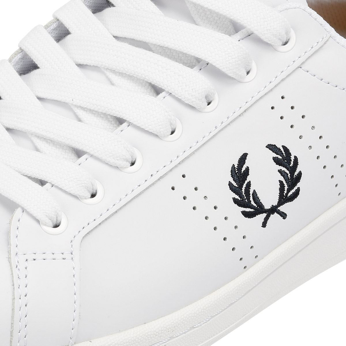 Fred Perry B721 Leather Men's White/Navy Trainers