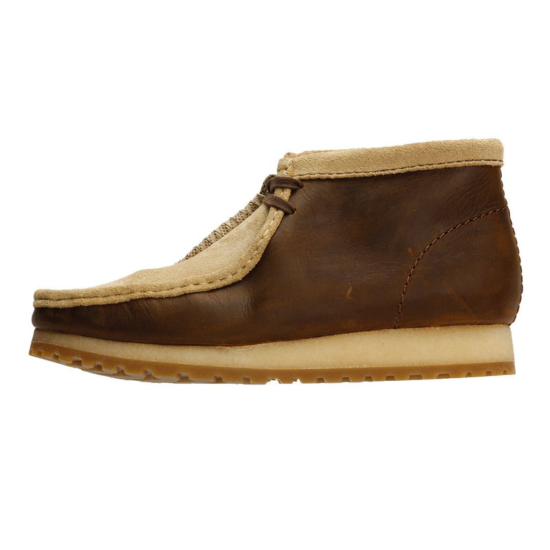 Clarks Originals Wallabee RB Combi Leather Men's Beeswax Brown Boots