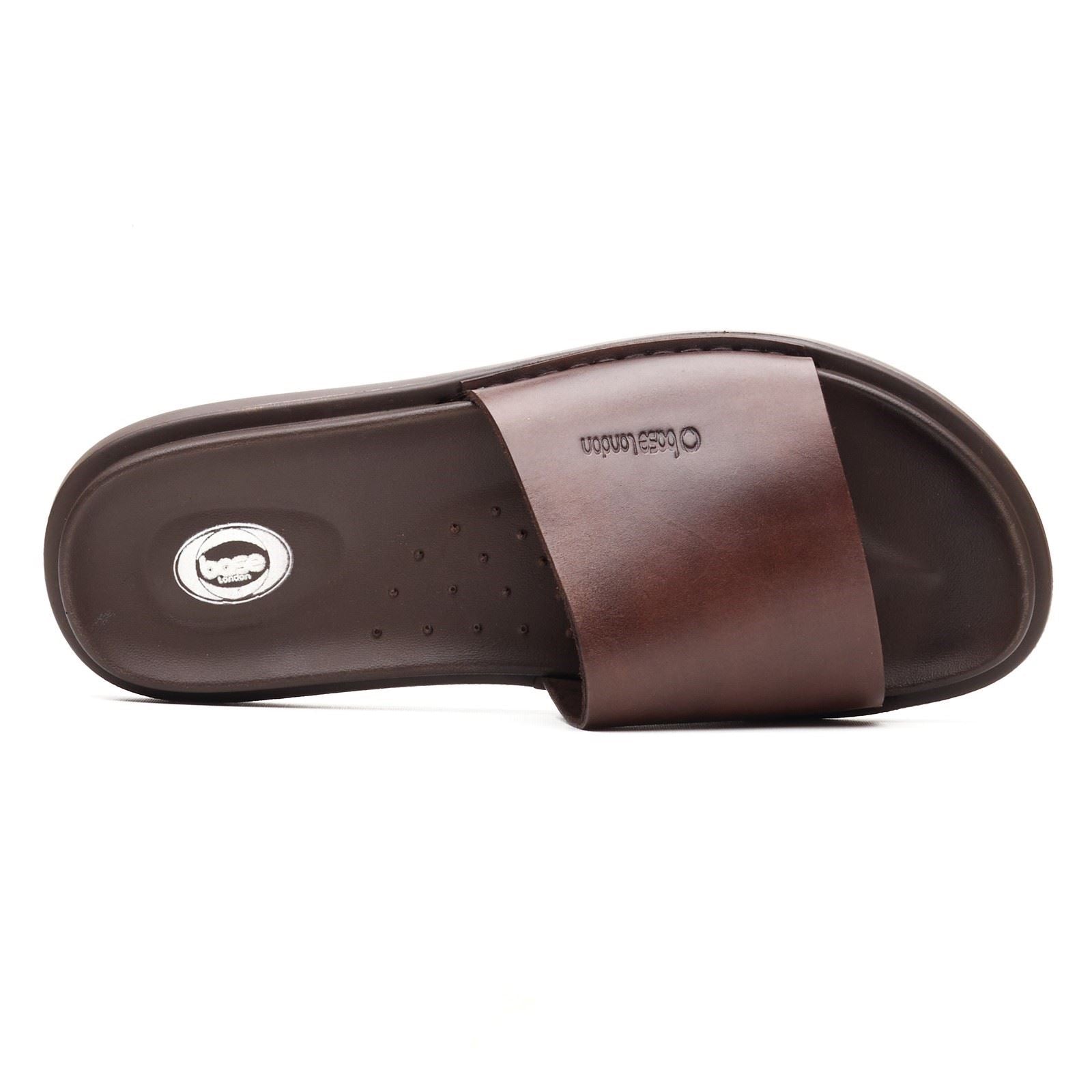Base London Albany Leather Men's Brown Slides